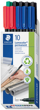 Image STAEDTLER Lumocolor Folienstifte-Set farbsortiert permanent 10 St.; 1 Pack = 10