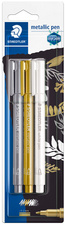 Image STAEDTLER Permanent-Marker Metallic, Rundspitze, 3er Blister