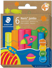 Image STAEDTLER Plastilin-Knete Noris jumbo, 6 Neonfarben
