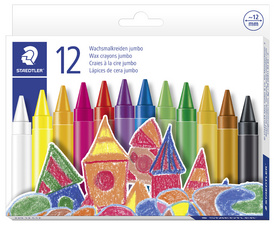 Image STAEDTLER Wachsmalkreide jumbo, 12er Kartonetu