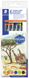 Image STAEDTLER Doppel-Fasermaler "Afrika", 6er Kartonetui