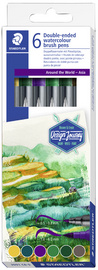 Image STAEDTLER Doppel-Fasermaler "Asien", 6er Kartonetui