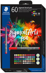 Image STAEDTLER Fasermaler pigment brush pen, 60er Kartonetui