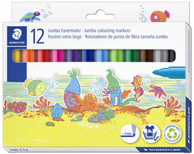 Image STAEDTLER Fasermaler Noris jumbo, 12er Kartonetui