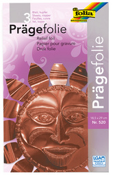 Image folia Prägefolienmappe, 185 x 290 mm, 3 Blatt, kupfer