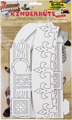 Image folia Kinderhüte-Set "ABENTEUER", aus Pappe, weiß