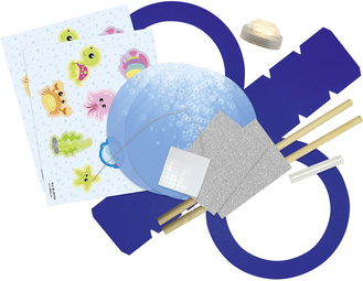 Image folia Laternen-Bastelset "UNTERWASSERWELT", blau