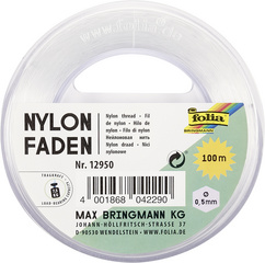 Image folia Nylonfaden auf Spule, 0,5 mm x 100 m, transparent