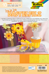 Image folia Bastelfilz TON-IN-TON MIX, 200 x 300 mm, gelb