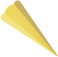 Image folia Schultüten-Zuschnitt, 6-eckig, 680 mm, gelb