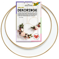 Image folia Deko-Ringe Metall, 250 mm und 300 mm, gold