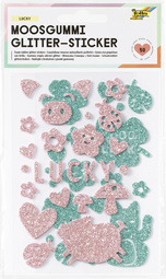 Image folia Moosgummi Glitter-Sticker "Lucky"