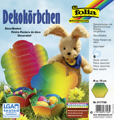 Image folia Dekokörbchen aus Regenbogenkarton, Durchm.: 150 mm