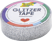 Image folia Deko-Klebeband Glitzer-Tape, 15 mm x 5 m, silber