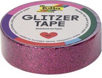 Image folia Deko-Klebeband Glitzer-Tape, 15 mm x 5 m, pink
