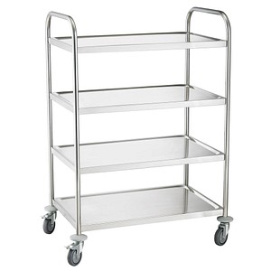 Image Servierwagen silber 84,5 x 52,5 x 125,0 cm