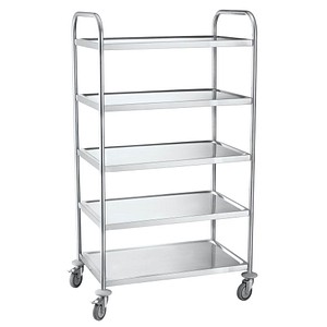 Image Servierwagen silber 84,5 x 52,5 x 156,0 cm