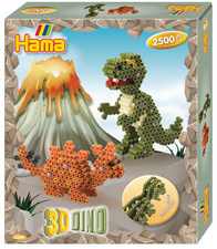 Image Hama Bügelperlen midi 3D "Dinos", Geschenkpackung