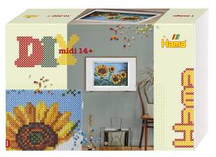 Image Hama Bügelperlen midi Art "Sonnenblumen", Geschenkpackung