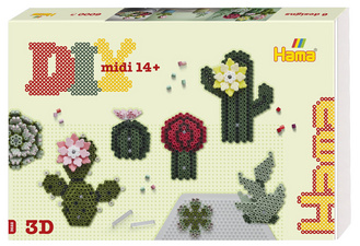 Image Hama Bügelperlen midi Art "Sukkulenten", Geschenkpackung