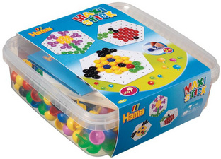 Image Hama Maxi Stick Stecker + Lochplatten, in Kunststoffbox