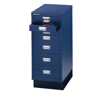 Image BISLEY MultiDrawer™ L298S Schubladenschrank oxfordblau mit 8 Schubladen 27,8 x 38,0 x 67,0 cm