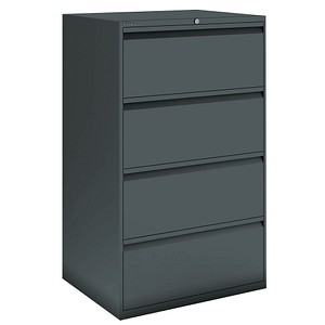 Image BISLEY DF3 Hängeregistraturschrank anthrazit mit 4 Schubladen 80,0 x 62,2 x 132,1 cm