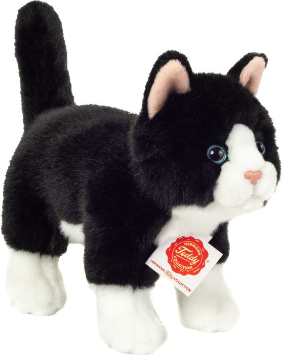 Image Katze stehend schwarz/weiß, ca. 20 cm