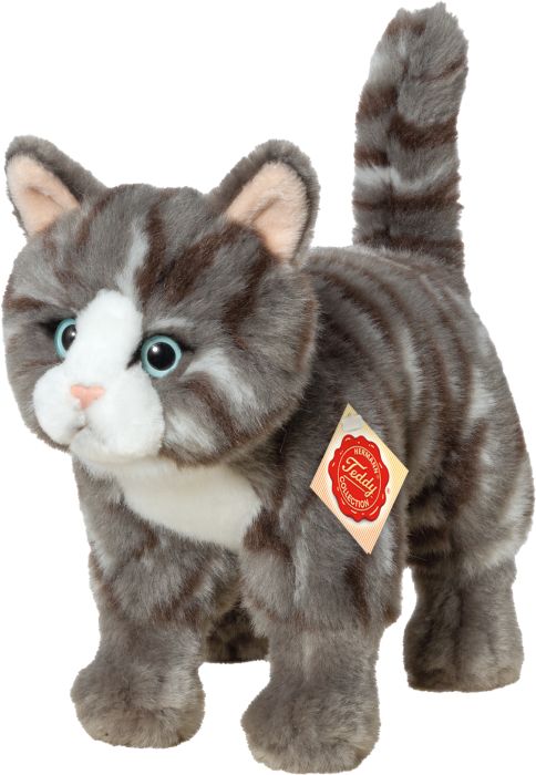 Image Katze stehend grau, ca. 20 cm