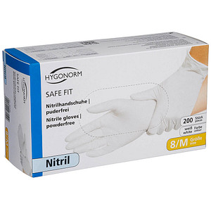 Image HYGONORM unisex Einmalhandschuhe SAFE FIT weiß Größe M 200 St.