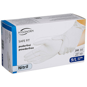 Image HYGONORM unisex Einmalhandschuhe SAFE FIT weiß Größe L 200 St.