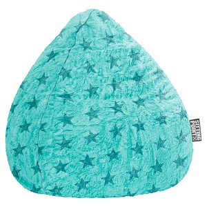 Image SITTING POINT Fluffy Stars XL Sitzsack türkis