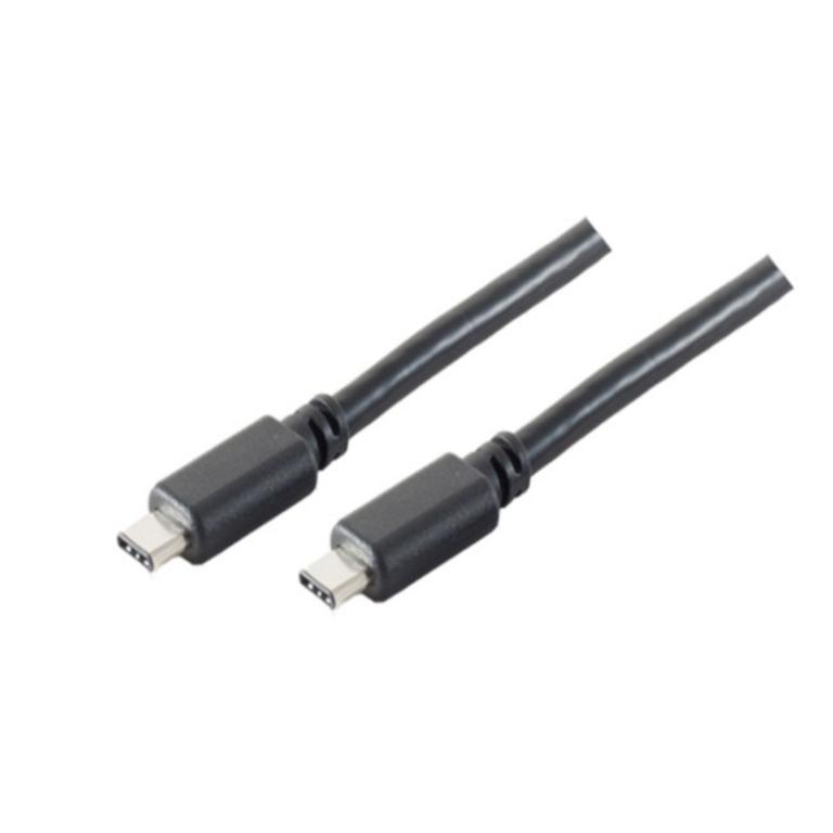 Image S-CONN USB Kabel Typ 3.1 C-ST auf Typ 3.1 C-ST Rev. 3.1 schw. 1,0m (77140-1.0)