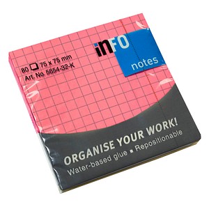 Image inFO Haftnotizen Standard 5654-32-K pink 1 Block