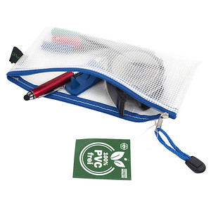 Image FolderSys Reißverschlussbeutel DIN lang transparent/blau 0,20 cm