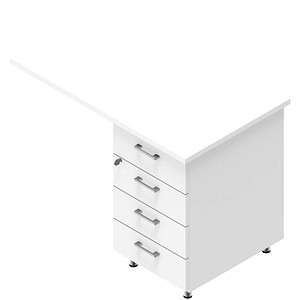 Image Quadrifoglio Standcontainer weiß 4 Auszüge 100,0 x 60,0 x 75,0 cm