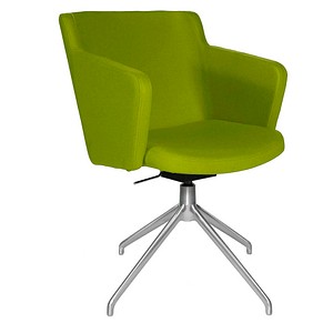 Image Topstar Besuchersessel SFH 1.0 grün edelstahl, Optik matt Stoff