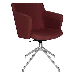 Image Topstar Besuchersessel SFH 1.0 bordeaux edelstahl, Optik matt Stoff