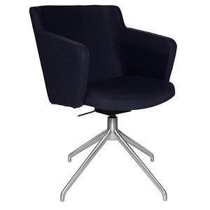 Image Topstar Besuchersessel SFH 1.0 dunkelblau edelstahl, Optik matt Stoff