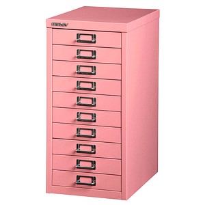 Image BISLEY MultiDrawer™ L2910 Schubladenschrank pink mit 10 Schubladen 27,8 x 38,0 x 59,0 cm