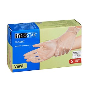 Image HYGOSTAR Vinyl-Handschuh "CLASSIC", S, weiß