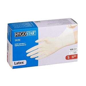 Image HYGOSTAR unisex Einmalhandschuhe SKIN weiß Größe S 100 St.