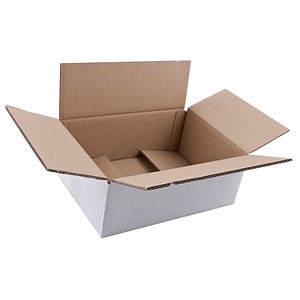 Image 20 Nestler Wellpapp-Faltkartons 2-wellig weiß 36,3 x 26,3 x 14,8 cm Außenmaß