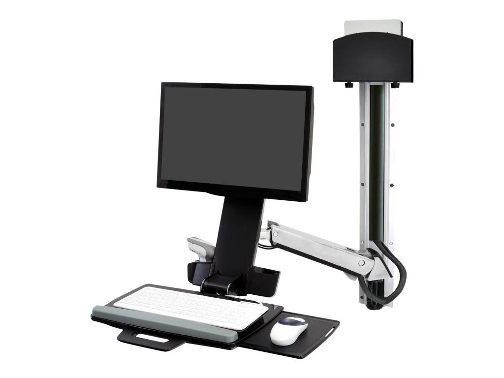 Image ERGOTRON StyleView Sit-Stand Combo System with Small Black CPU Holder up to 24i