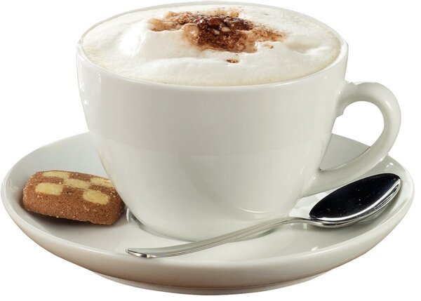 Image 6-tlg. Set Bistrotassen für Cappuccino 0,30l weißes Porzellan