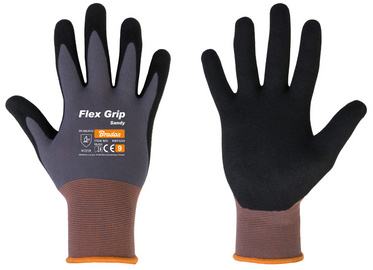 Image Bradas Arbeitshandschuh Flex Grip Sandy, schwarz/grau, XL