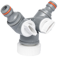 Image Bradas 2-Wege-Ventil WHITE LINE mit Hahnanschluss 1" - 3,4