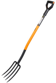 Image Bradas Spatengabel, Länge 1.250 mm, 4 Zinken, schwarz/orange