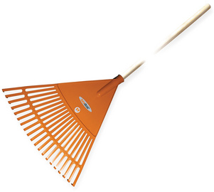 Image Bradas Fächerrechen Quick Fit mit Holzstiel, 20 Zinken