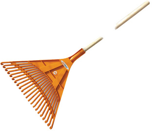 Image Bradas Fächerrechen Quick Fit mit Holzstiel, 22 Zinken